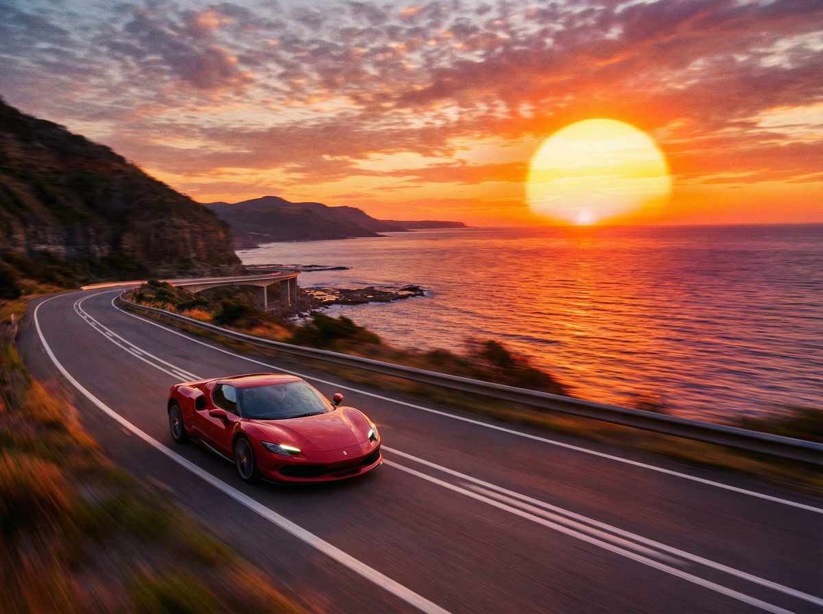 黄色仓库跑车旅行视频